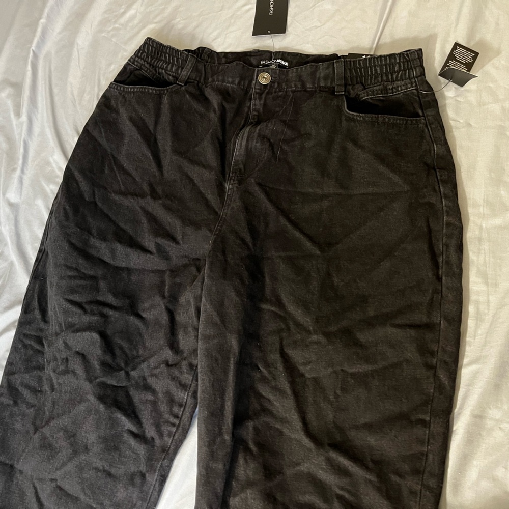 Fashion nova straight jeans black brand new with tags